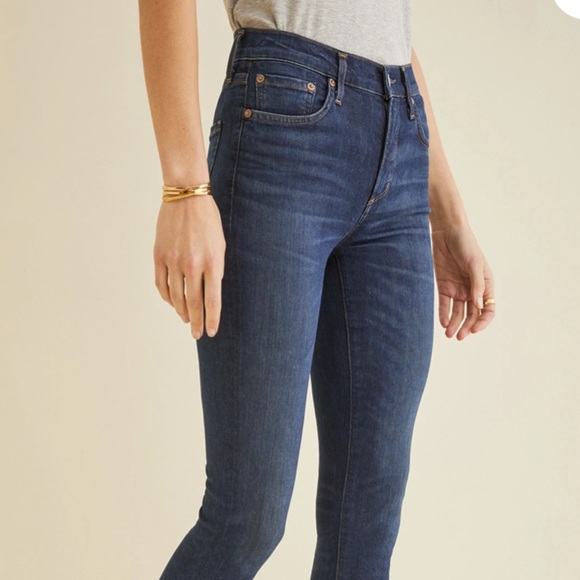 NWT AGolde Sophie Regular length jeans in lapis, so. 24 - Picture 3 of 7